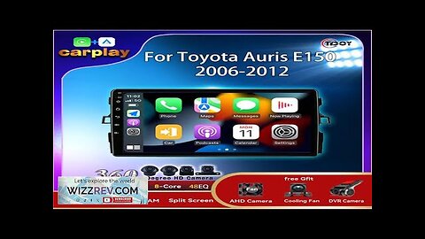 Car Radio For Toyota Auris E150 2006-2012 Autoradio Carplay Multimedia Automotive Car Review