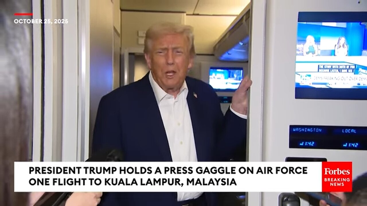 FULL VIDEO: Trump Takes Questions About Canada, Xi, And More On Air Force One Flight To Asia