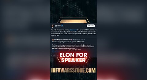 Elon Musk For Speaker of The House - Alex Jones on X