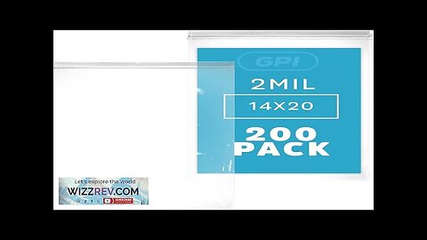 GPI Pack of 200 14" X 20" Clear Plastic Reclosable Zip Bags Review