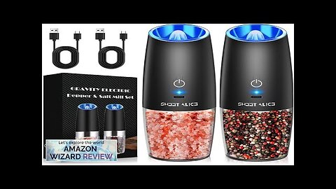 Rechargeable Electric Pepper and Salt Grinder Set No Battery Needed whit Gravity Review