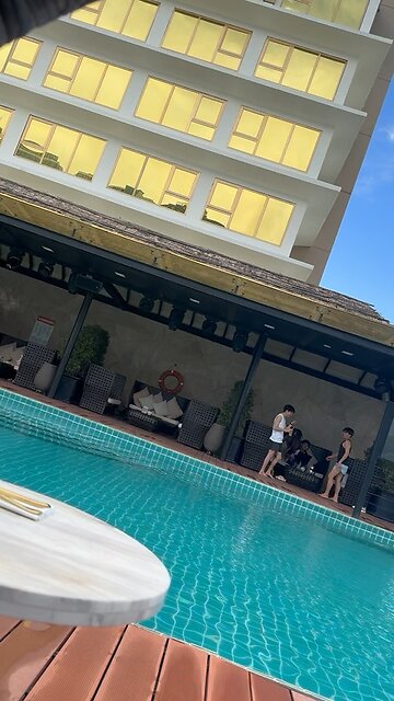 pool day in cambodia but it’s been raining all day