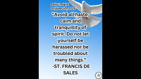 Daily Insight October 10, 2025 #faith #saint #Insight