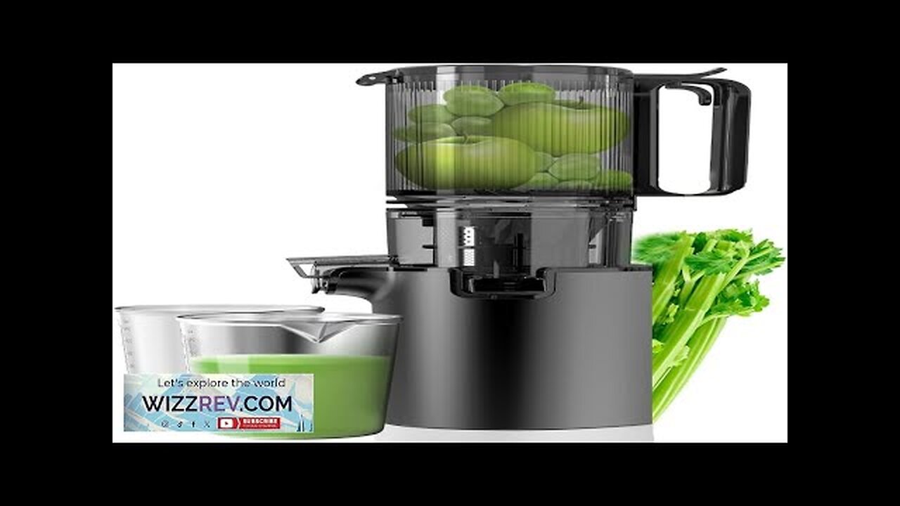 Cold Press Juicer 350w Slow Juicer Machines with 5.3" Wide Feed Chute Review