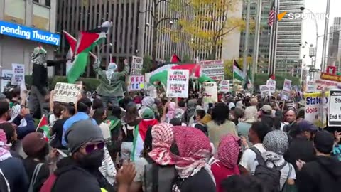 🇺🇸 Pro-Palestine vs. pro-Israel demonstrations in US