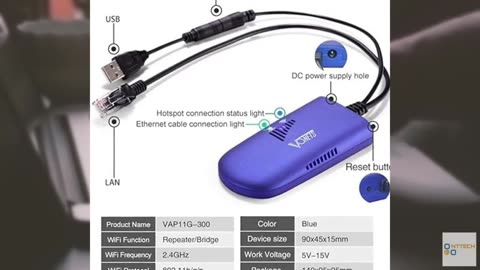 VONETS VAP11G-300 WiFi Bridge 2.4GHz WiFi to Ethernet Convert/WiFi Repeater/Poin