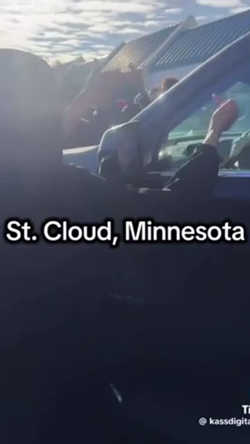 Ice Van Surrounded By Protestors