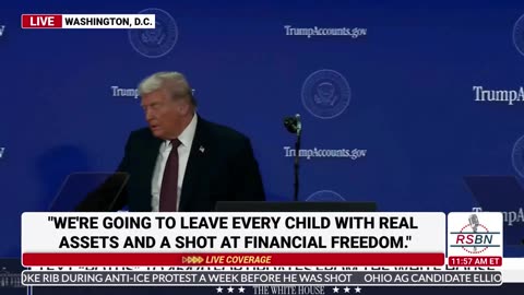 President Trump's Speaks on the "Launch Ceremony" for Children's Trump Accounts 1/28/26