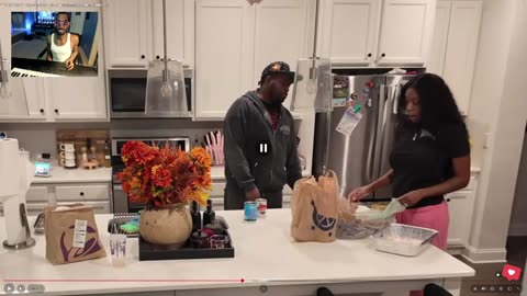 reacting to Bighomieblocks & Zavia TV PRE MADE THANKSIVING FOOD PRANK ON MY HUSBAND