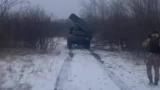 New Footage from Ukrainian Grad Crew Firing into Russian Lines