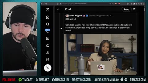 Candace Owens Says Charlie WARNED He'd Be Assassinated DAY Before Murder | Tim Pool