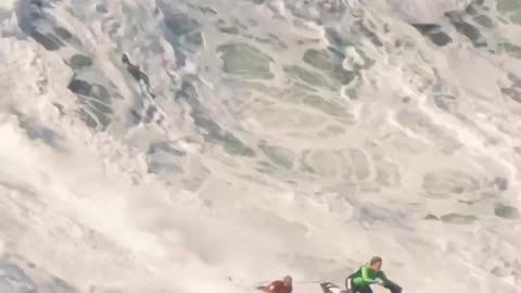 😮🌊 Watch a Heroic Rescue at Nazaré! | FeedMyCuriosity