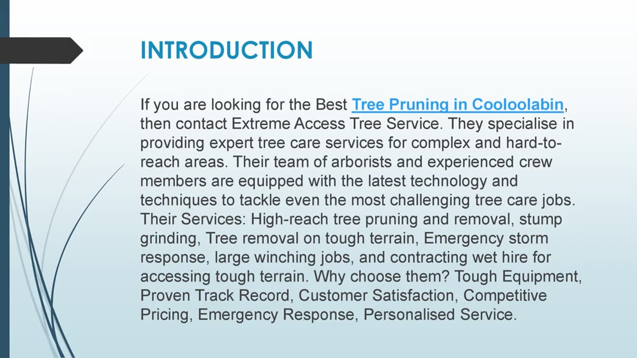 Best Tree Pruning in Cooloolabin