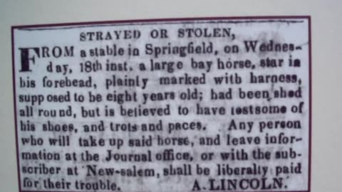 Lincoln's Horse