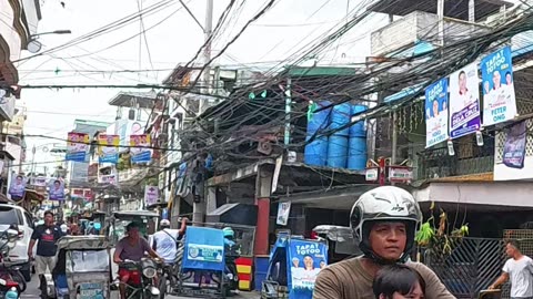 Morning Scene in Wagas Street in Manila City, Philippines