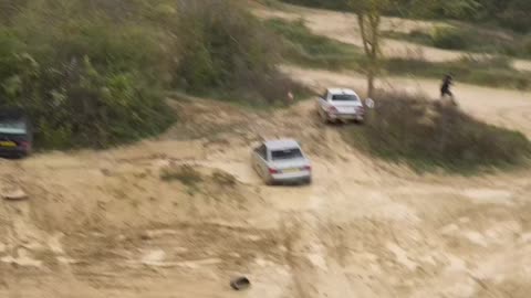 Epic BMW Race: Close Call with a Tree!