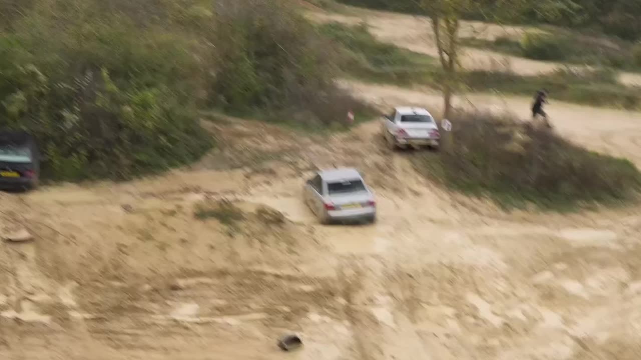 Epic BMW Race: Close Call with a Tree!