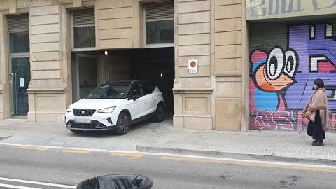 Invisible Garage Door Blends Seamlessly into Barcelona Building