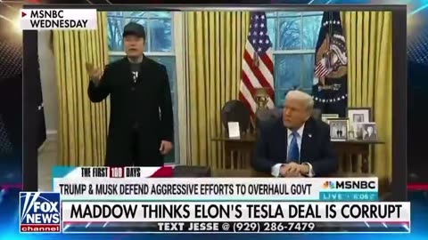 MSNBC’s Rachel Maddow saying President Trump gave Elon Musk a $400 million contract with Tesla