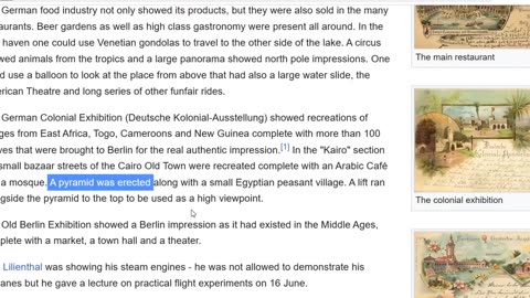 "A pyramid was erected"