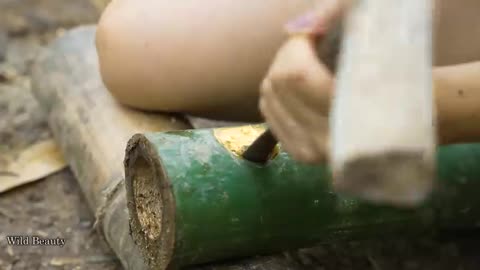 Full-video: 20 Days Building Cabin in the Bamboo Forest - Alone Determined from Start to Finish