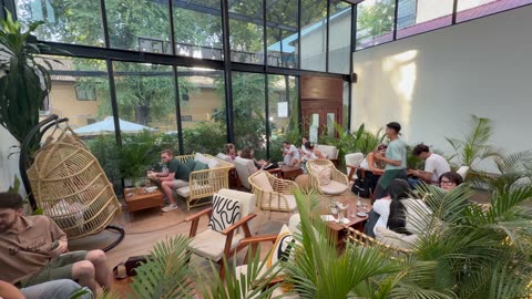 Backyard Cafe in Phnom Penh, Cambodia