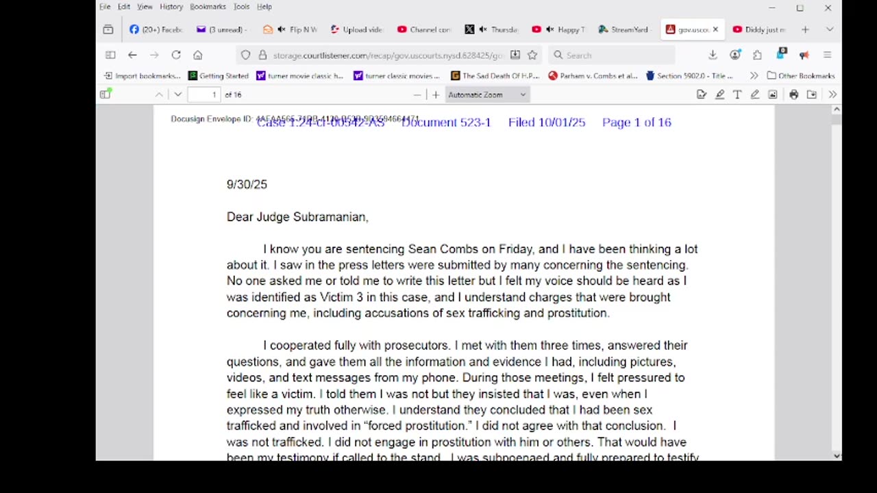 diddy demands judge for lesser sec