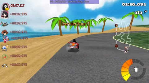 SuperTuxKart But Is Old Tux On Old Beach