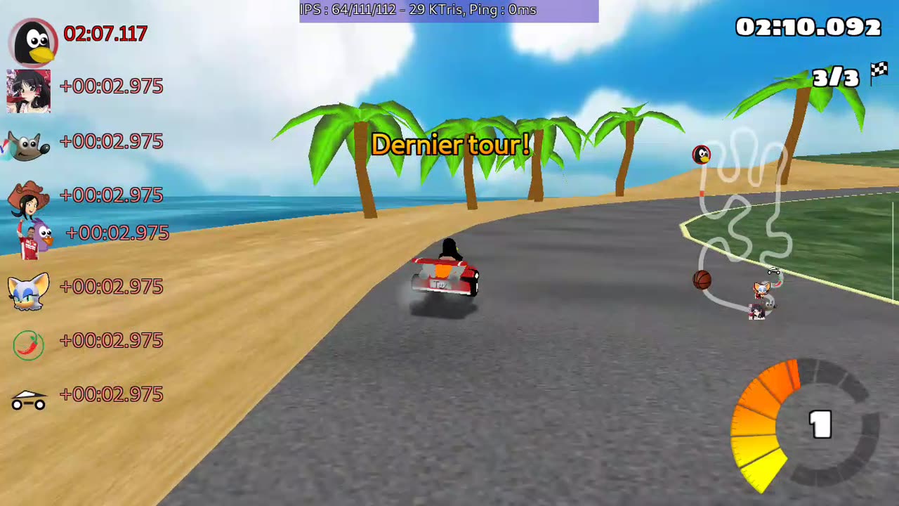 SuperTuxKart But Is Old Tux On Old Beach