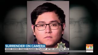 Shocking: Video Shows Coach Disarming And Then Hugging Student At High School |
