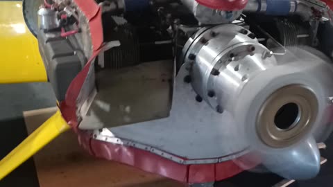 Testing airplane engine after service