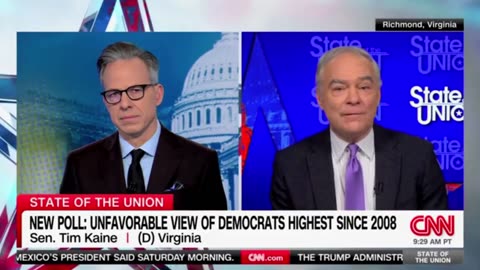 CNN's Jake Tapper Asks Democrat Senator Why His Party Is 'So Staggeringly Unpopular with the Public'