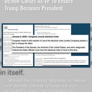 Fact Check: Republicans CANNOT Be Forced To Confirm AOC As VP To Ensure Trump Becomes President