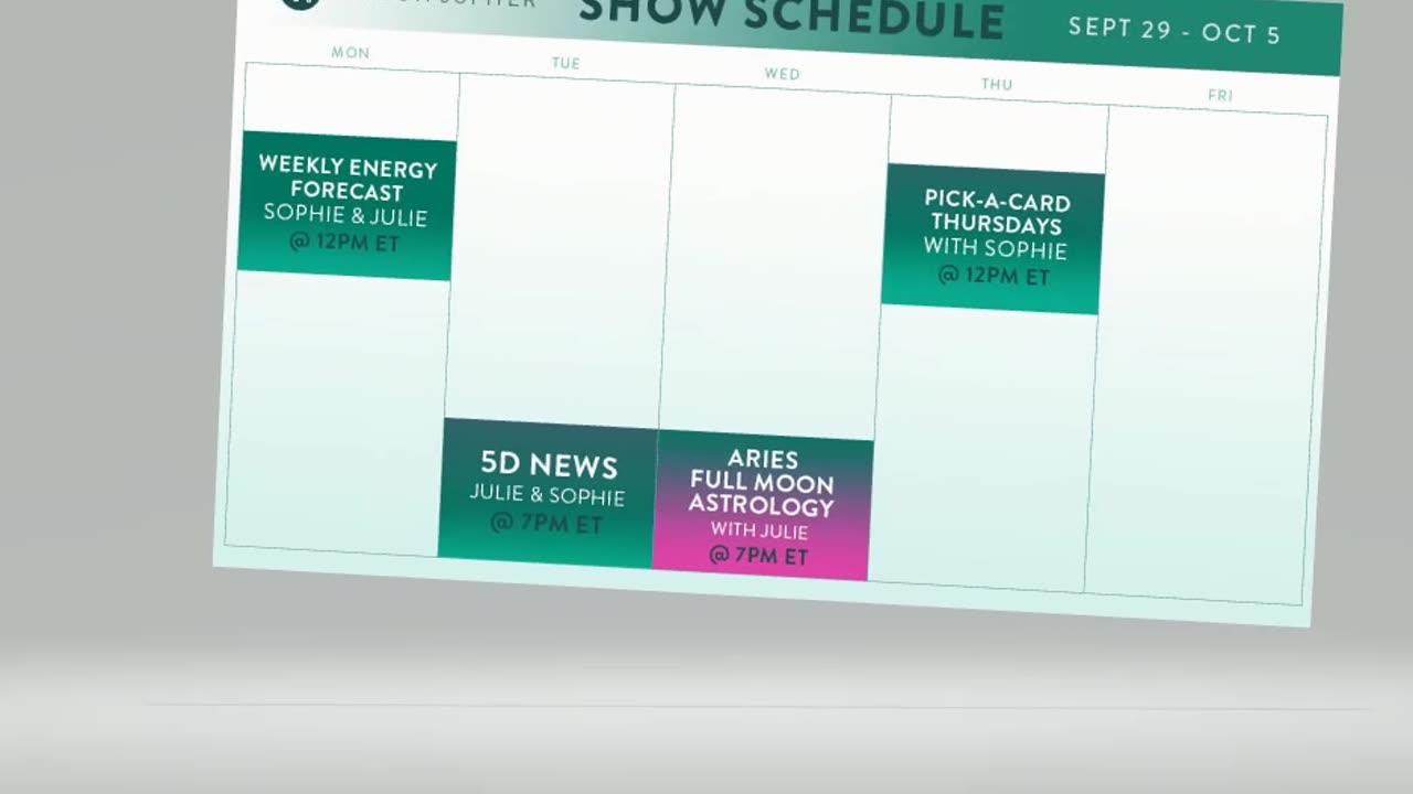 MAISON JUPITER WEEKLY SCHEDULE !!!with @maisonjupiter @sophie_darling_tarot #astrology #tarot #news