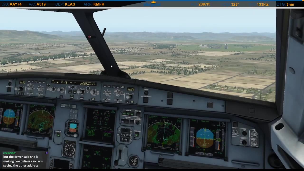 Landing in Medford (KMFR)