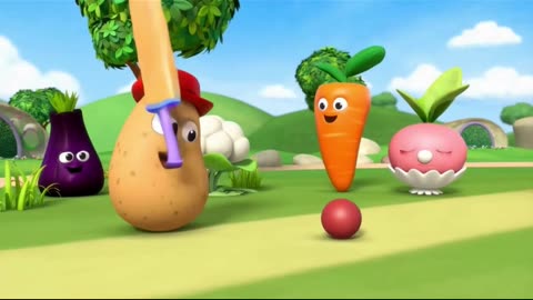 Aaloo Miya Rhyme | Cute Veggie Friends Song | Kids Fun