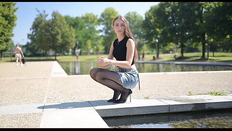 GLAMOUR MODELING EDITORIAL : Pantyhose, Tights, Stockings, MiniDress, Leather Stilettos (4K)