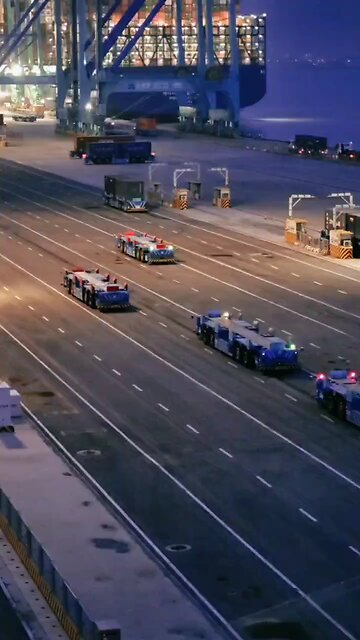 At one of China's largest terminals in Tianjin, much of the work is done