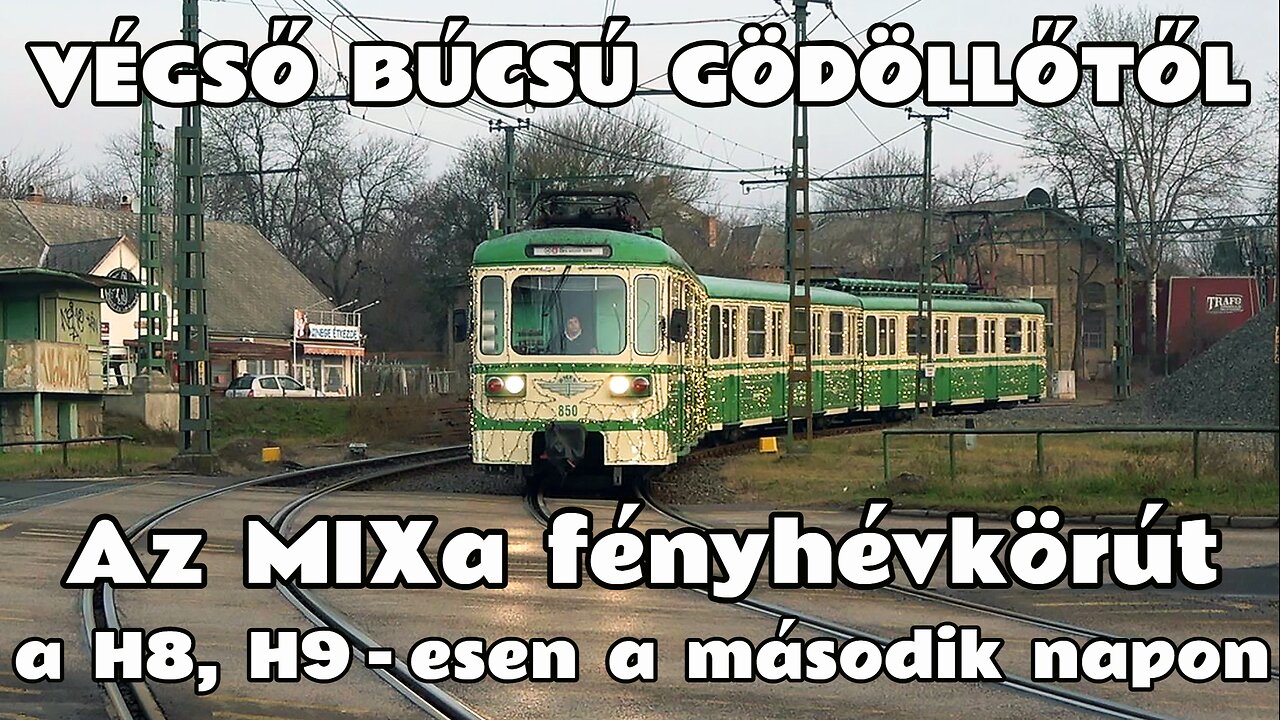 2025.12.07. Az MIXa motorvonat végső búcsúja Gödöllőtől. A fényhévkörút második hétvége második nap.