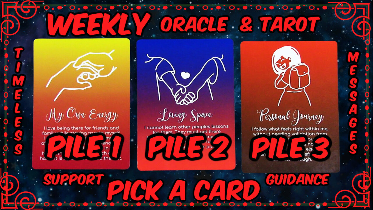 Pick A Card Oracle & Tarot🕛Timeless Messages From The Universe 🌌 Weekly Guidance & Support😄🦄🌈