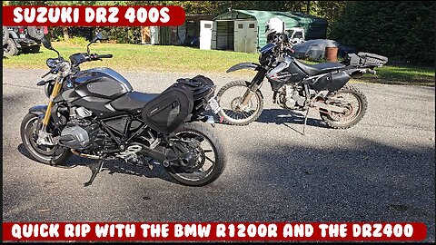 BMW R1200E ride with the Suzuki DRZ400, winding roads through NY to CT Kent Pizza Garden
