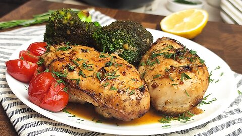 Juicy Roasted Lemon Herb Chicken Breast | Tender Garlic Butter Fillet | Pure Taste ASMR