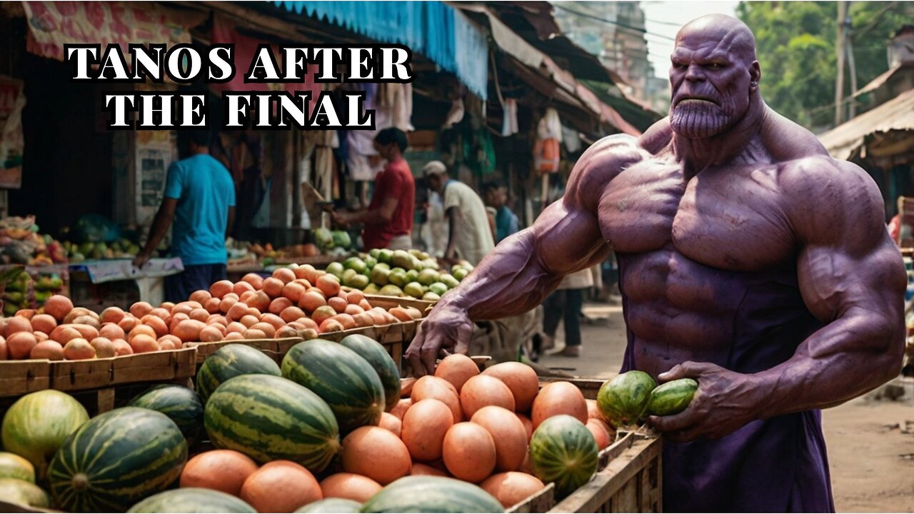 Left Without A Job After Avengers Endgame, Thanos Sells Purple Sweet Potatoes At The Farmers Market.