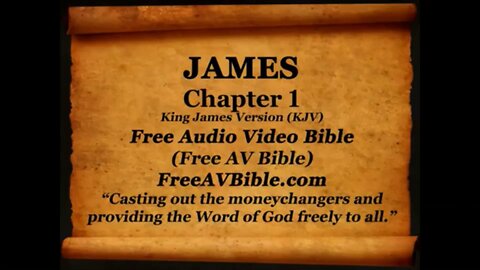 James KJV read along audio bible with piano worship music in the background