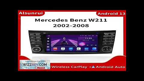 Wireless Carplay 2 din Android 13 Car Radio For Mercedes Benz E-class Review