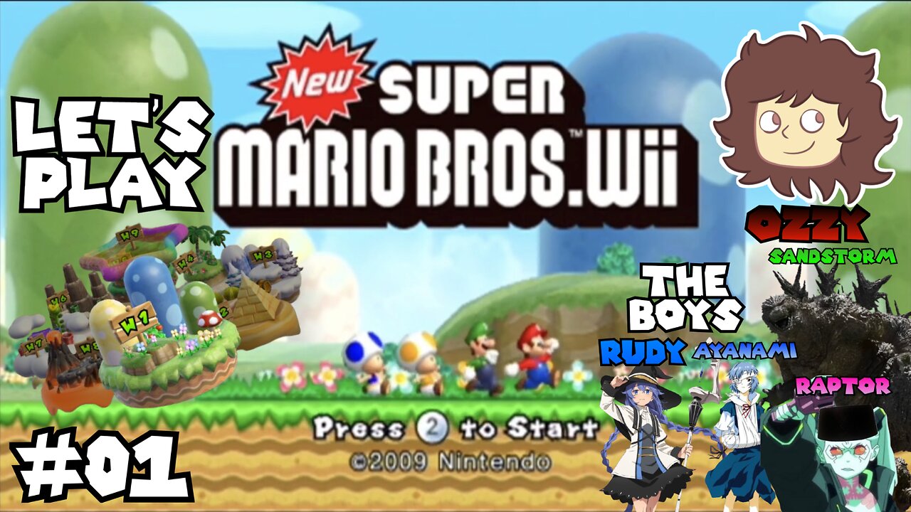 And So It Begins... Old Let's Play New Super Mario Bros. Wii (Wii) - World 1 - #01 w/The Boys