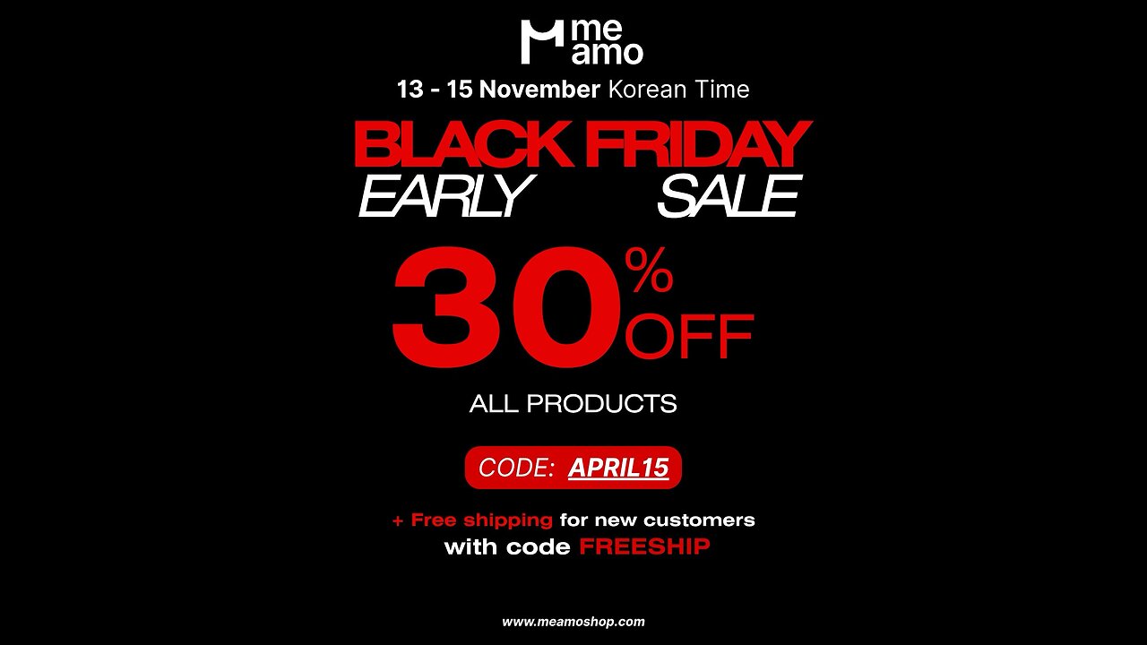 Early Black Friday 3 days ONLY 30%