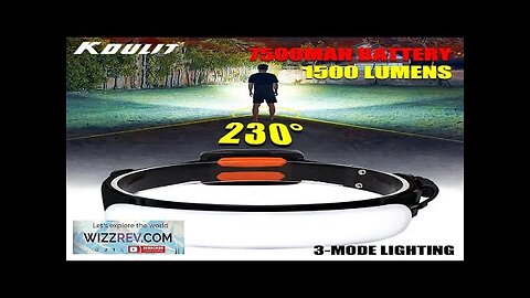 1500LM High Power LED Headlamp COB Head Flashlight With 7500Mah Built-in Battery Review