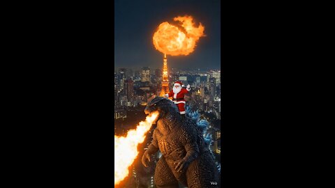 Santa and Godzilla