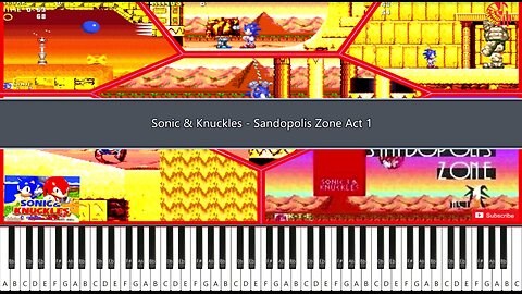 Sonic & Knuckles - Sandopolis Zone Act 1 Piano MIDI